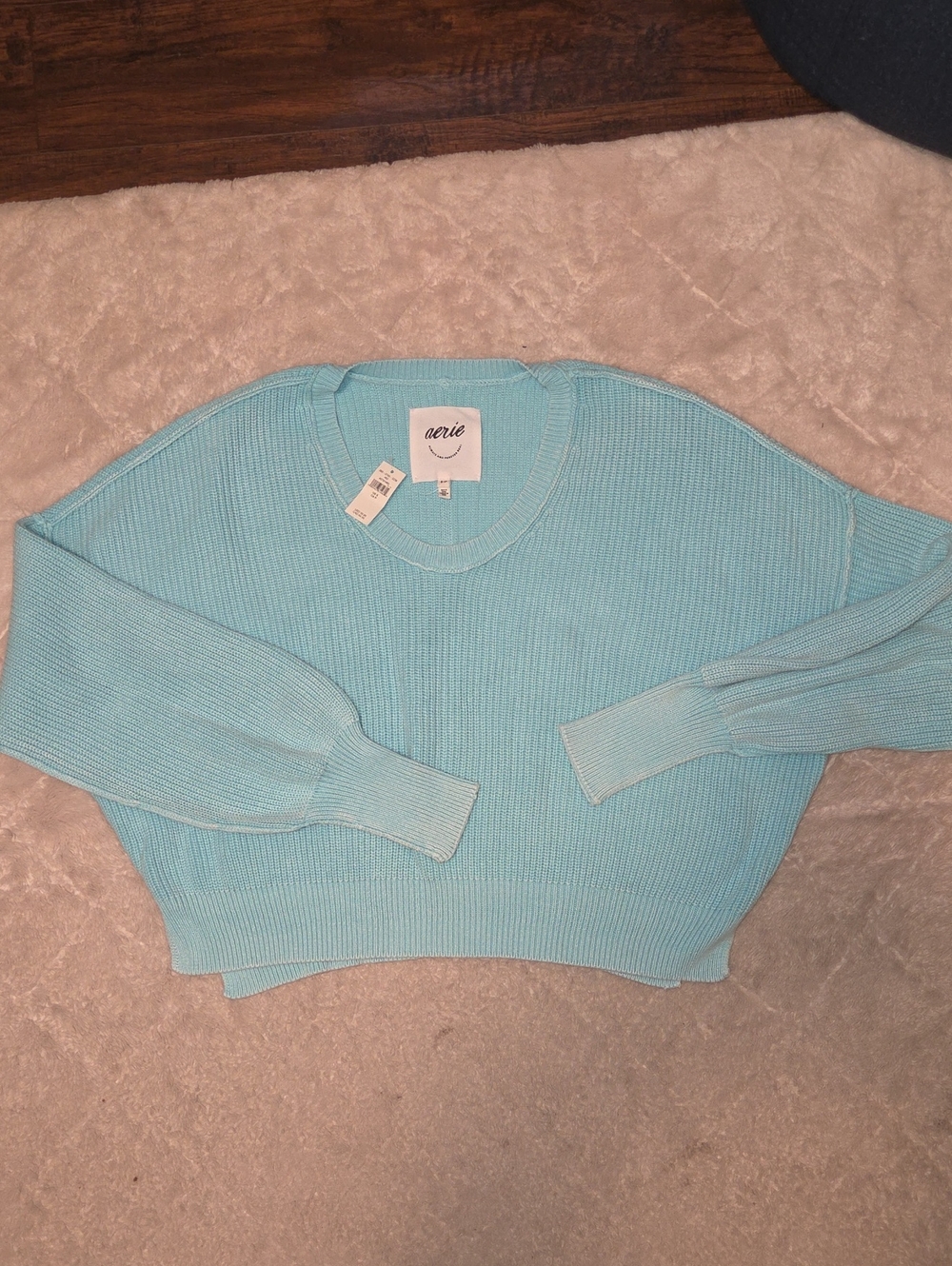 AERIE BEYOND CROPPED SWEATER